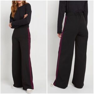 🆕 LTS Burgundy Side Stripe Wide Leg Pants